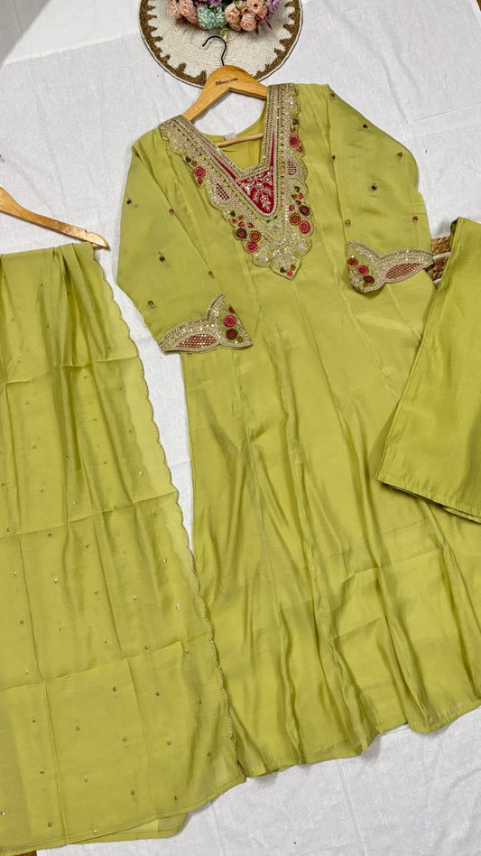 Suit set mul chanderi