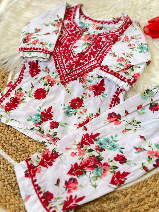 Kids chikankari dress