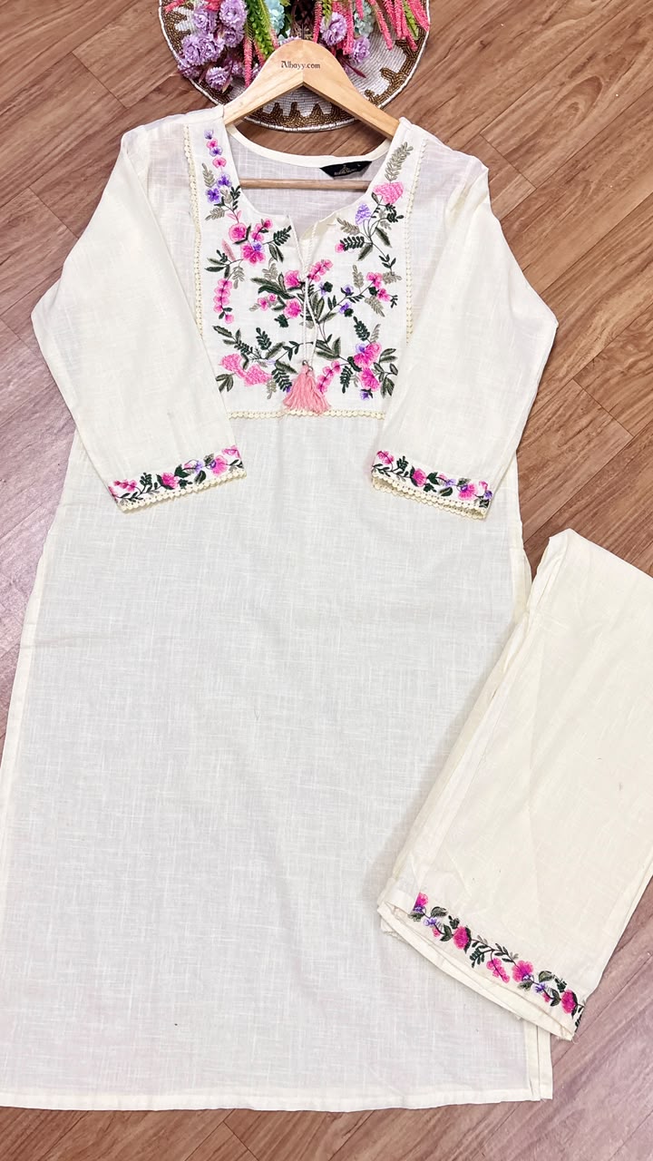 Cotton kurtie pant set