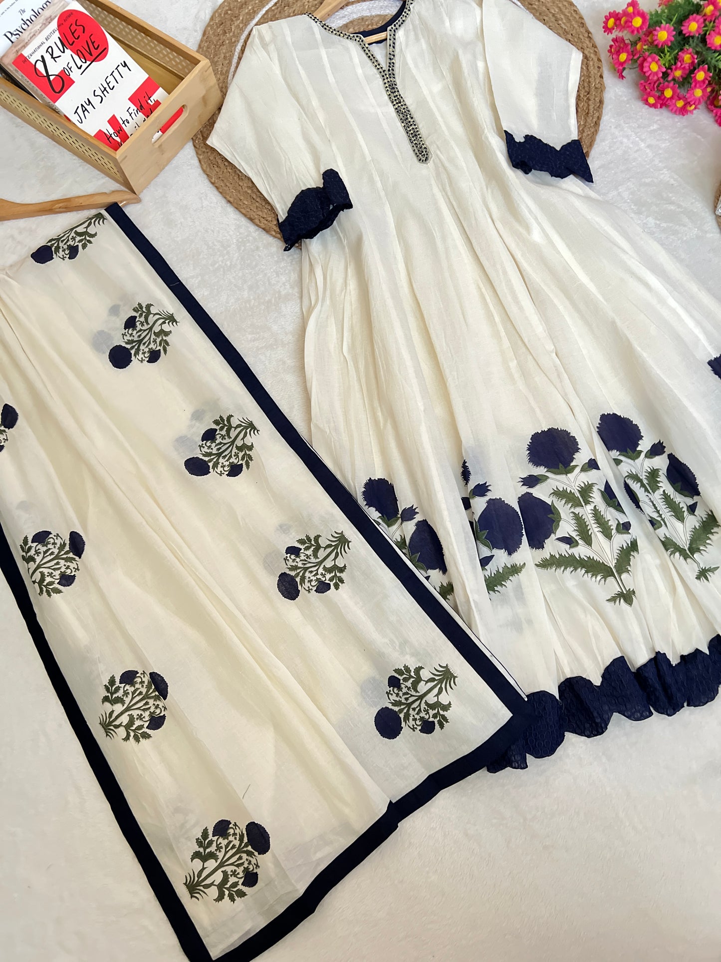 Beautiful frock in cotton with free earrings
