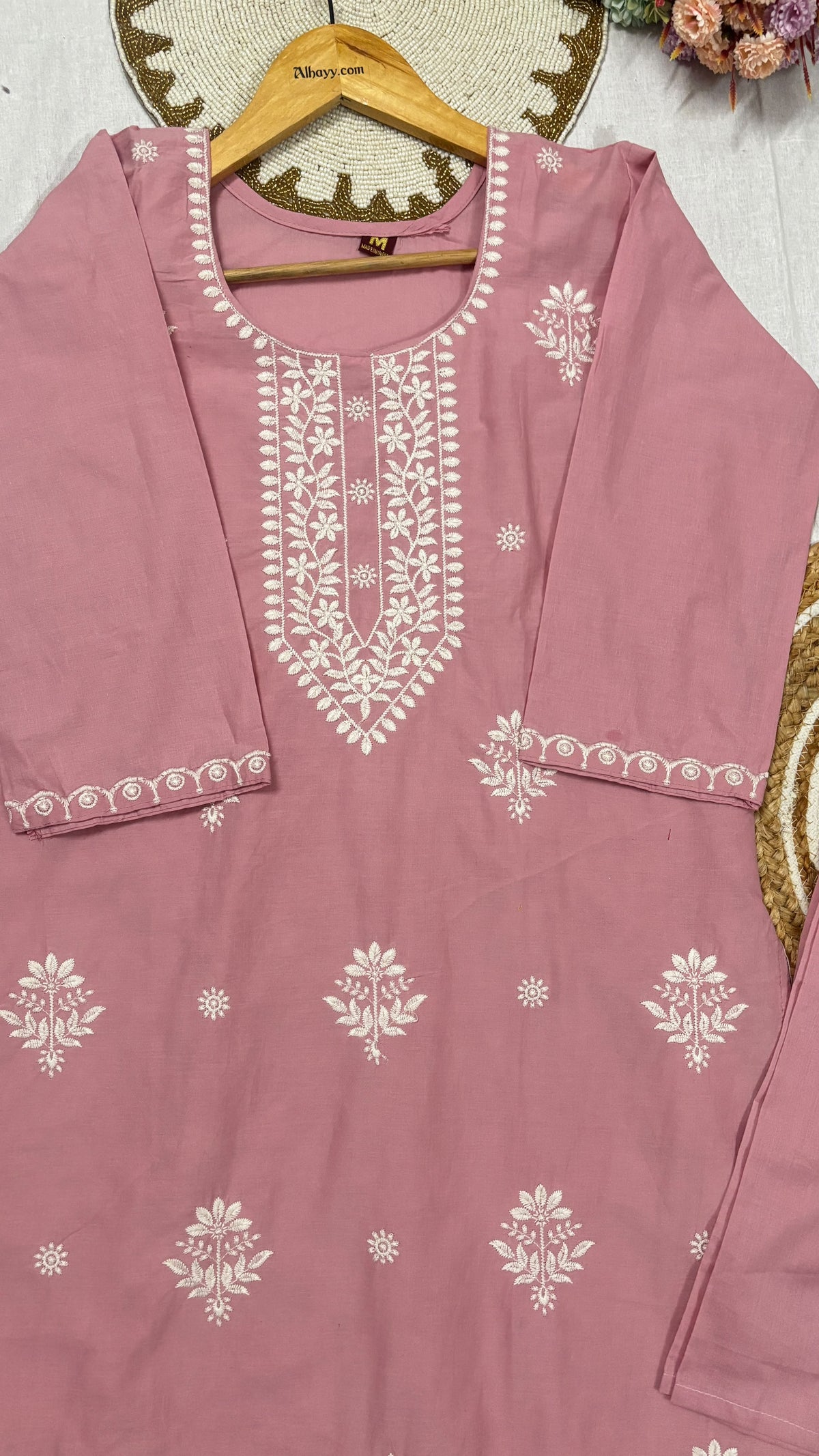 Cotton suit set embroidery full