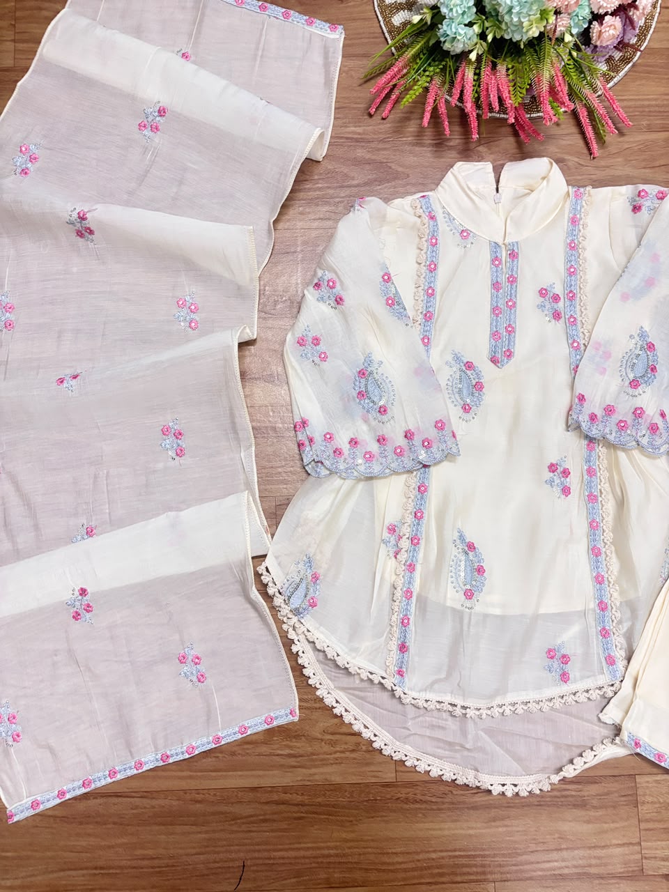 Kids wear full embroidery