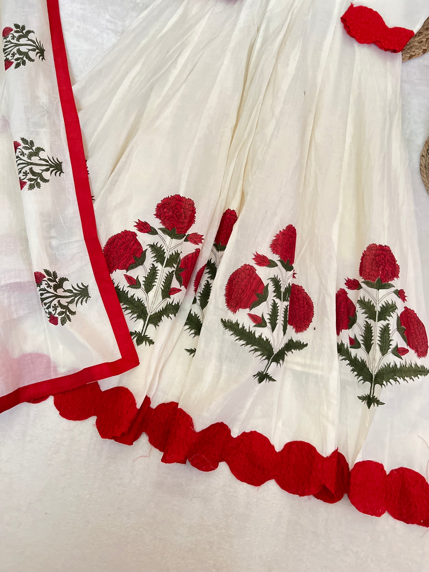 Beautiful dress in chanderi cotton