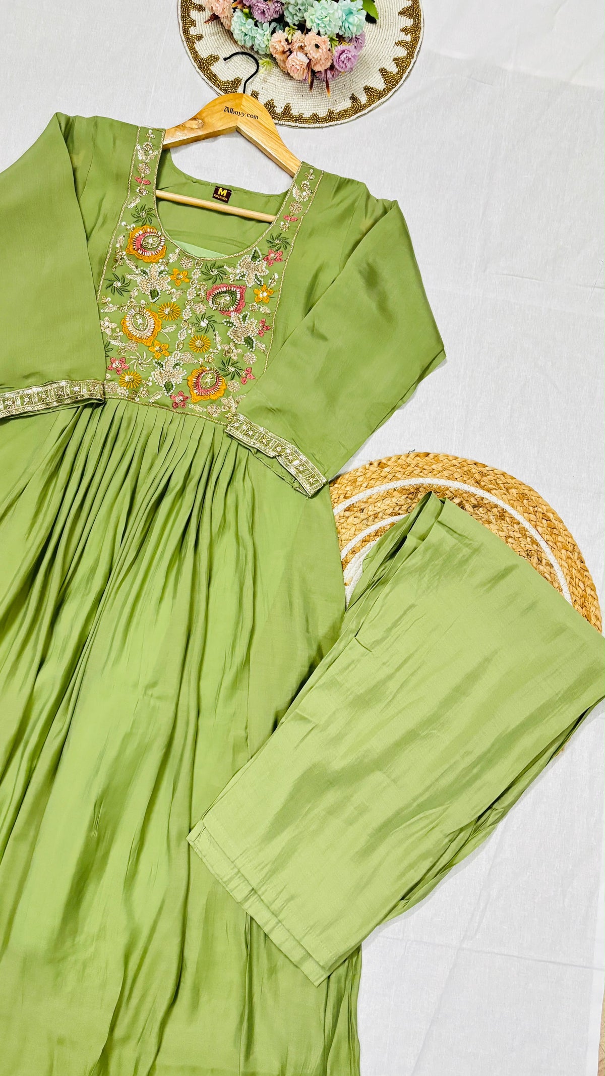 Mul chanderi suit set