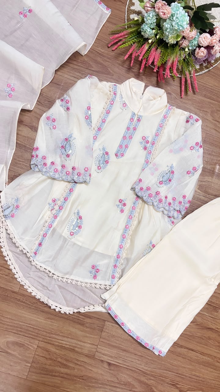 Kids wear full embroidery