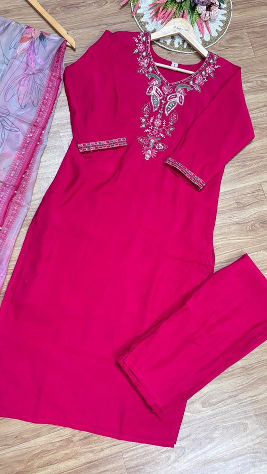 Suit set Roman silk