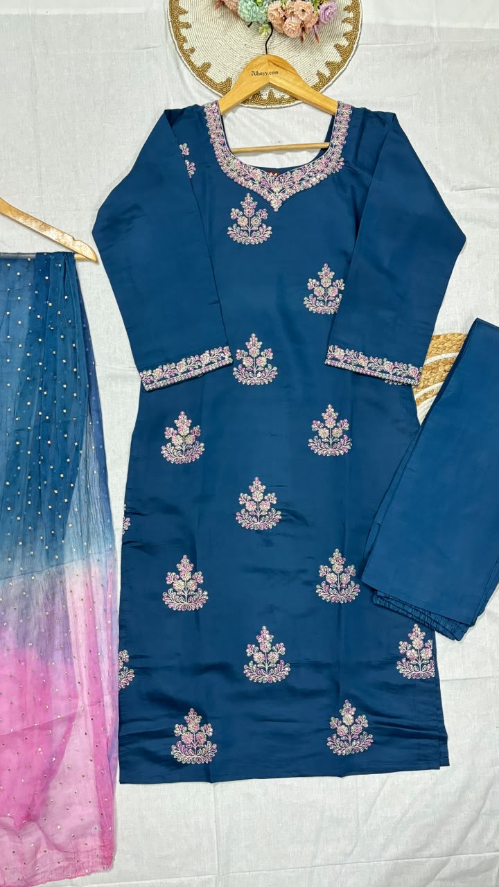 Suit set silk