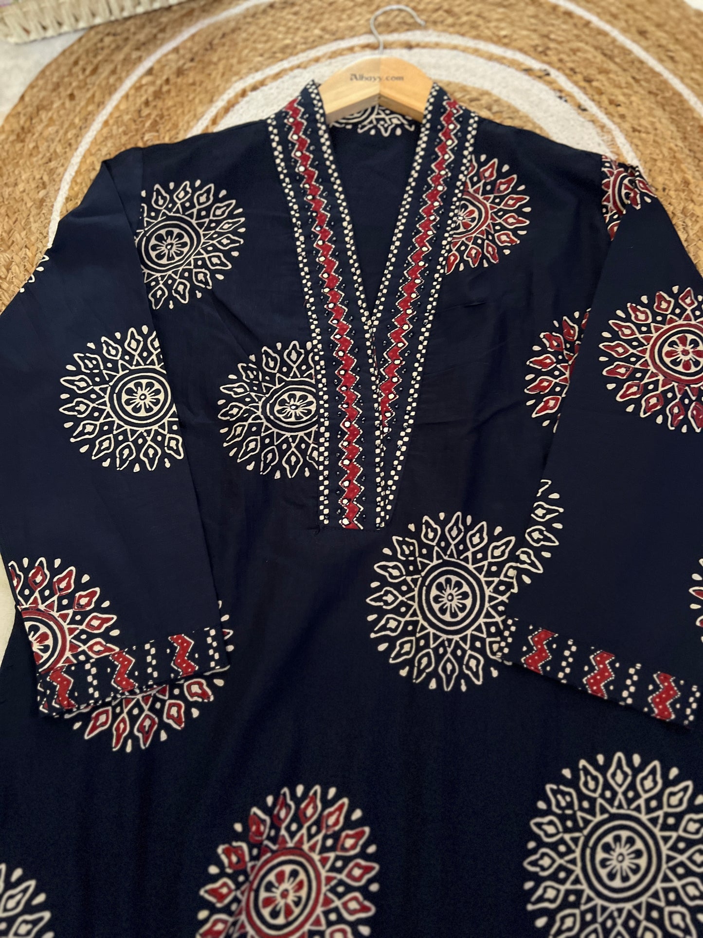 Premium cotton suit set ( full print work )