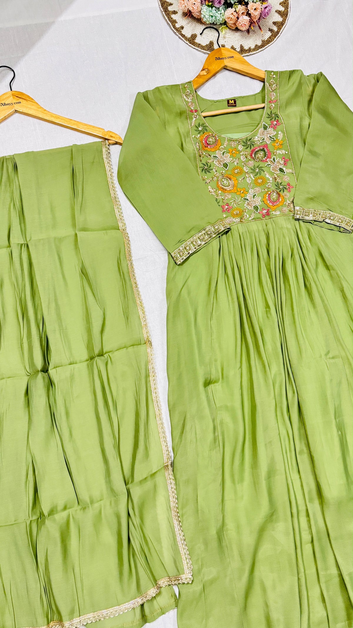Mul chanderi suit set