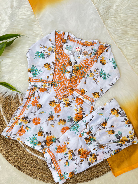 Kids chikankari dress