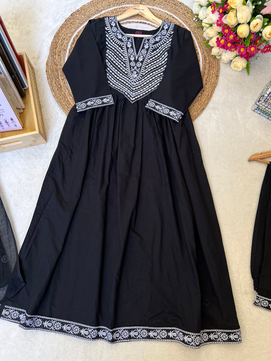 Cotton frock set full Embroidery CBRP 0634