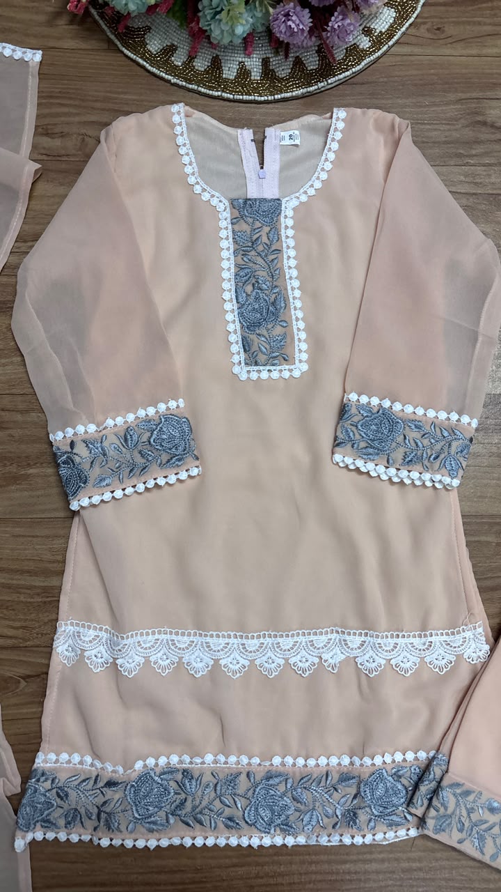 Kids wear embroidery and lace work