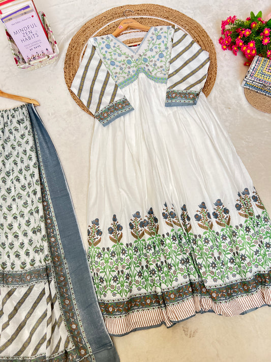 Beautiful cotton frock set