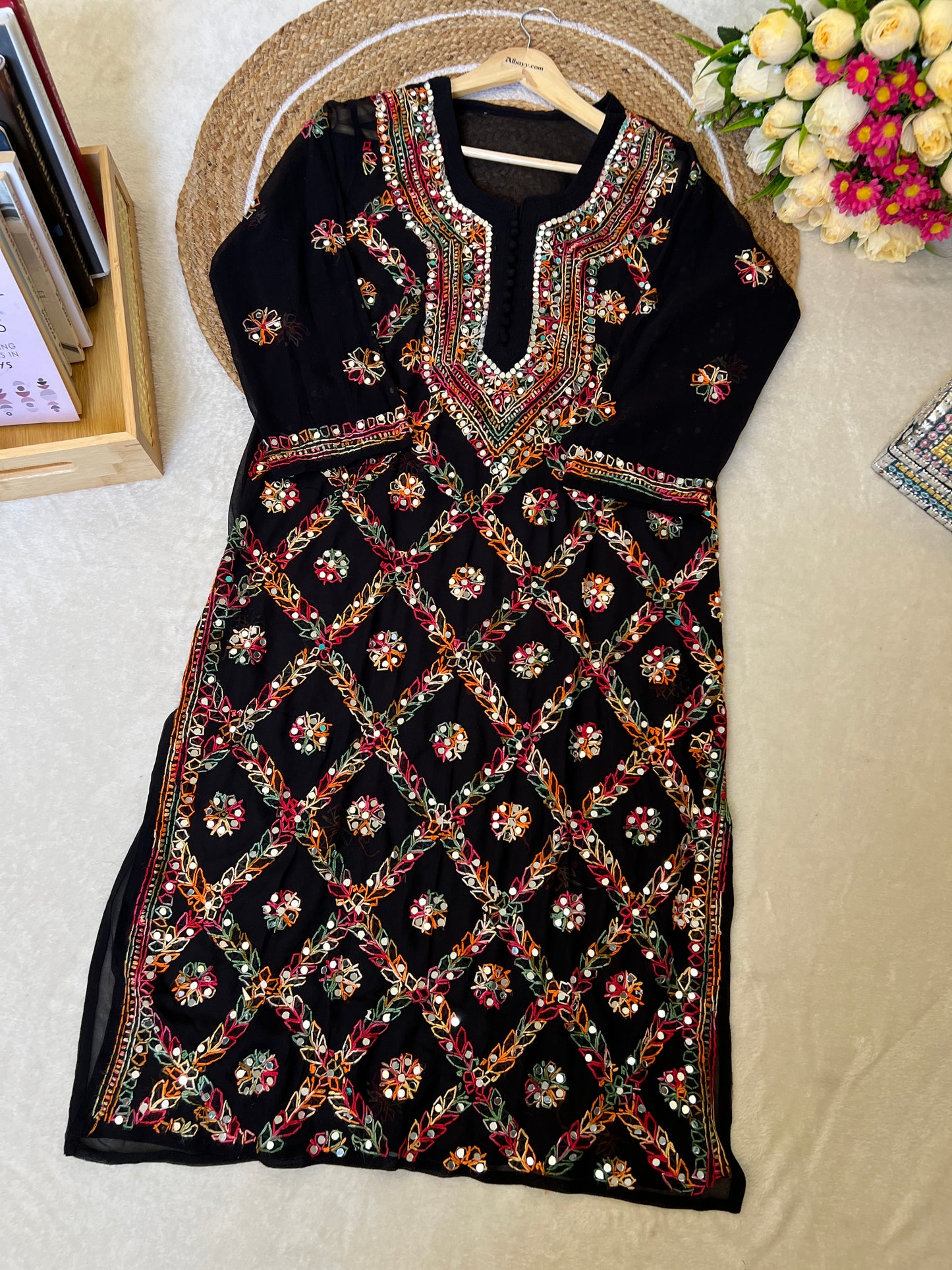 Pre booking - Mirror work kurtie