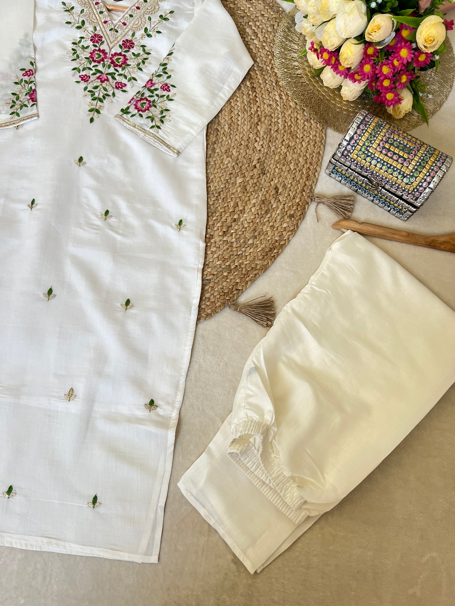 Premium Roman Silk Suit set CBRP4210