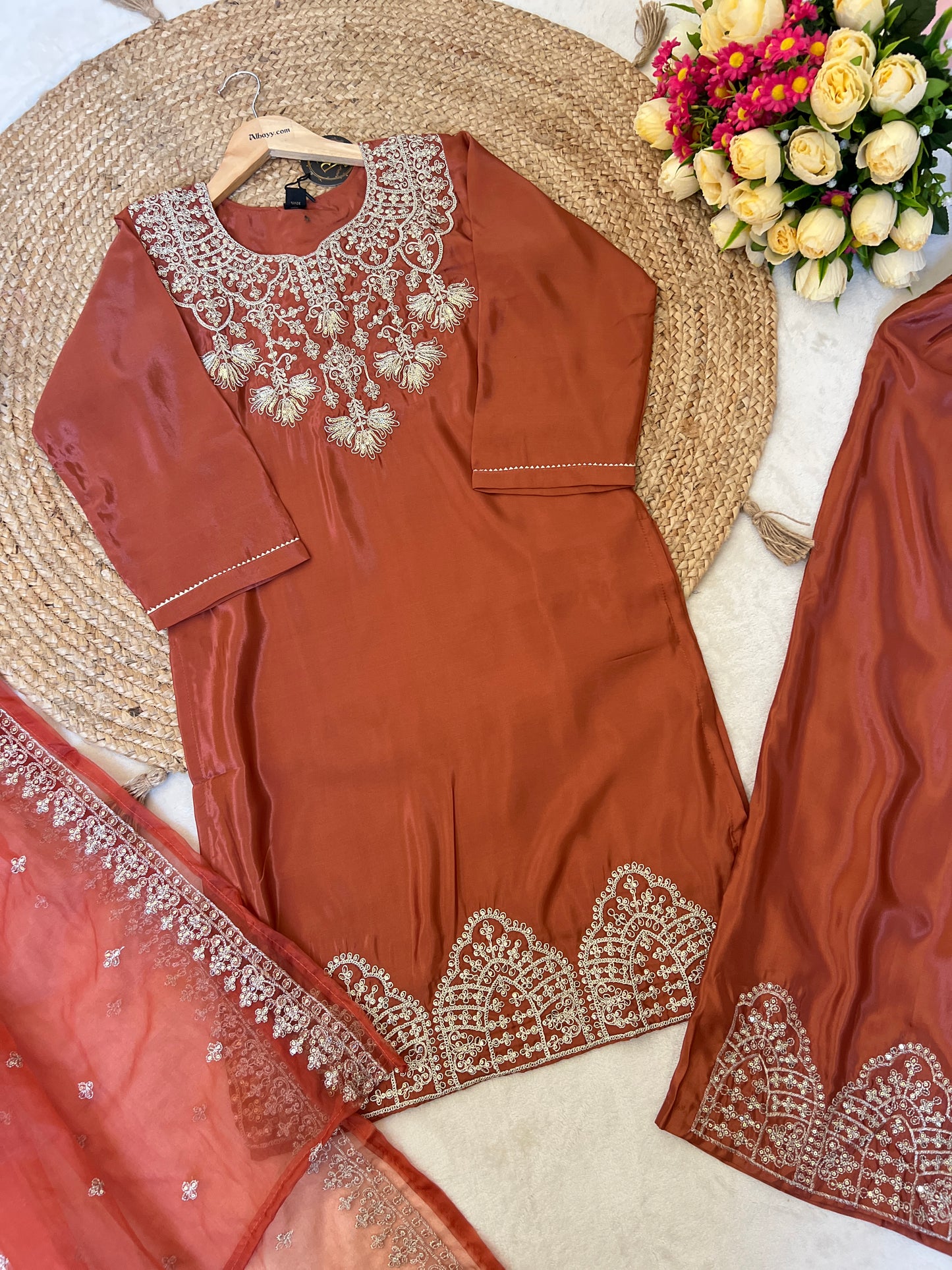 Beautiful dress in Muslin Silk -1044