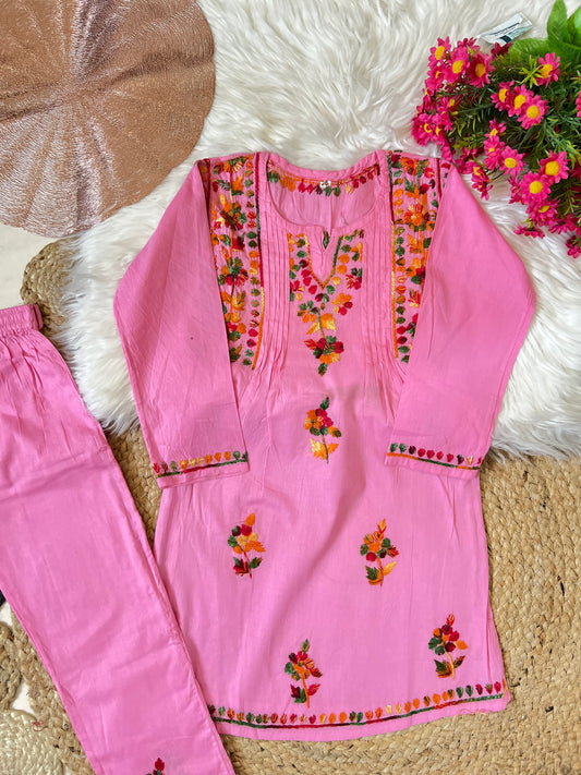 Kids chikankari cotton