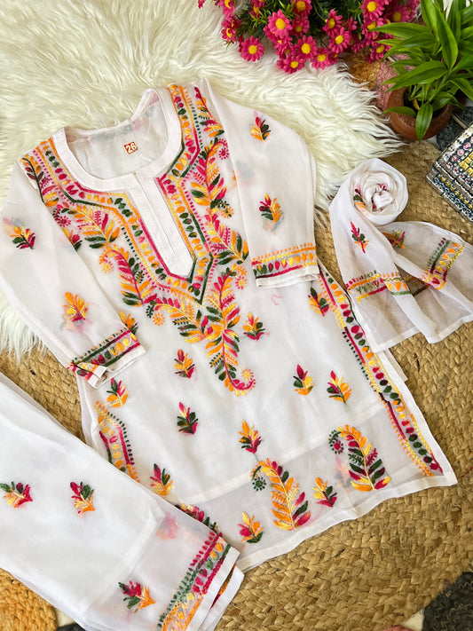 Kids chikankari dress