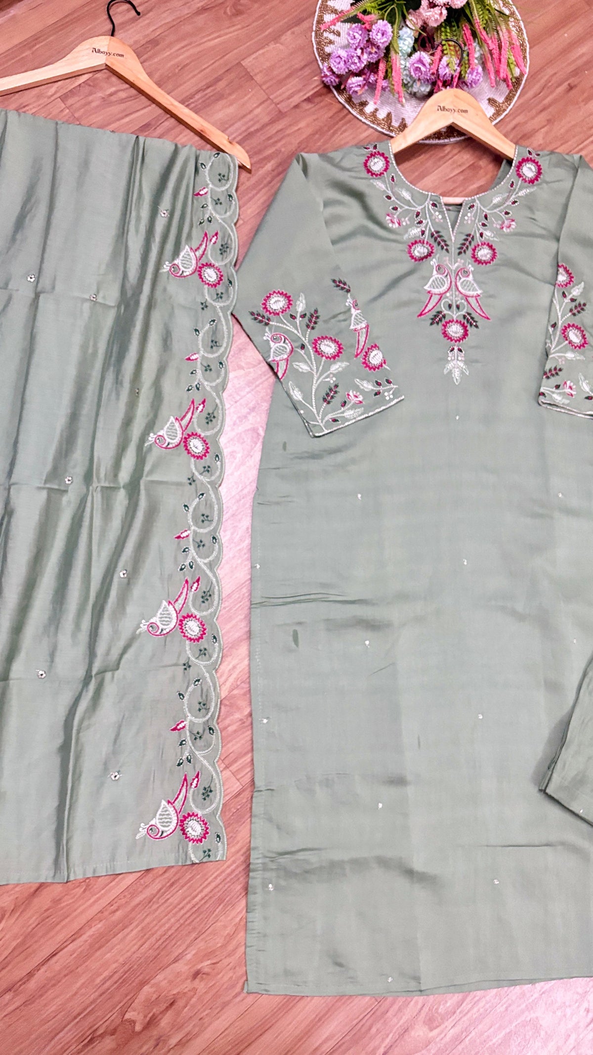 Silk suit set