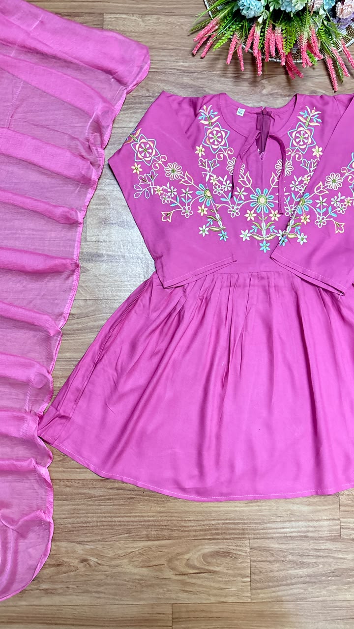 Kids dress with embroidery