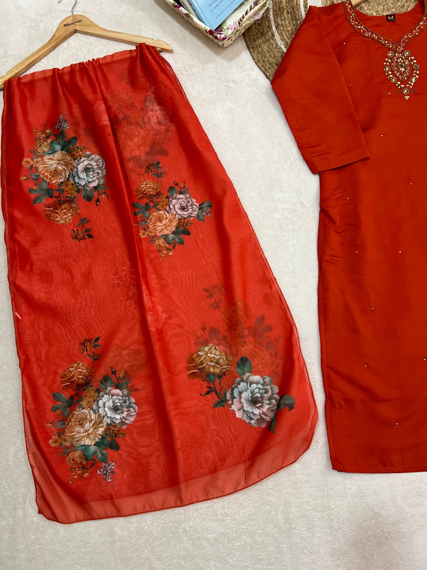 Roman silk beautiful suit set