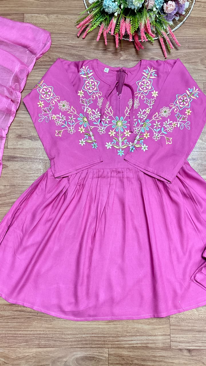 Kids dress with embroidery