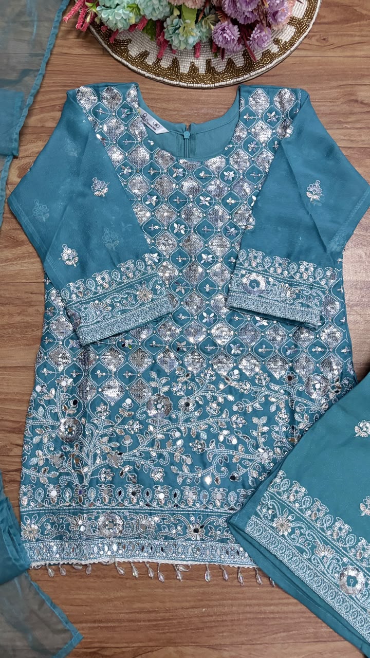 Kids wear full work on Dress
