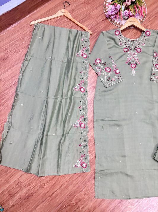 Silk suit set