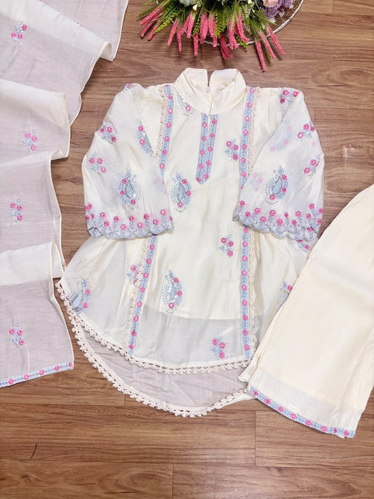 Kids wear full embroidery