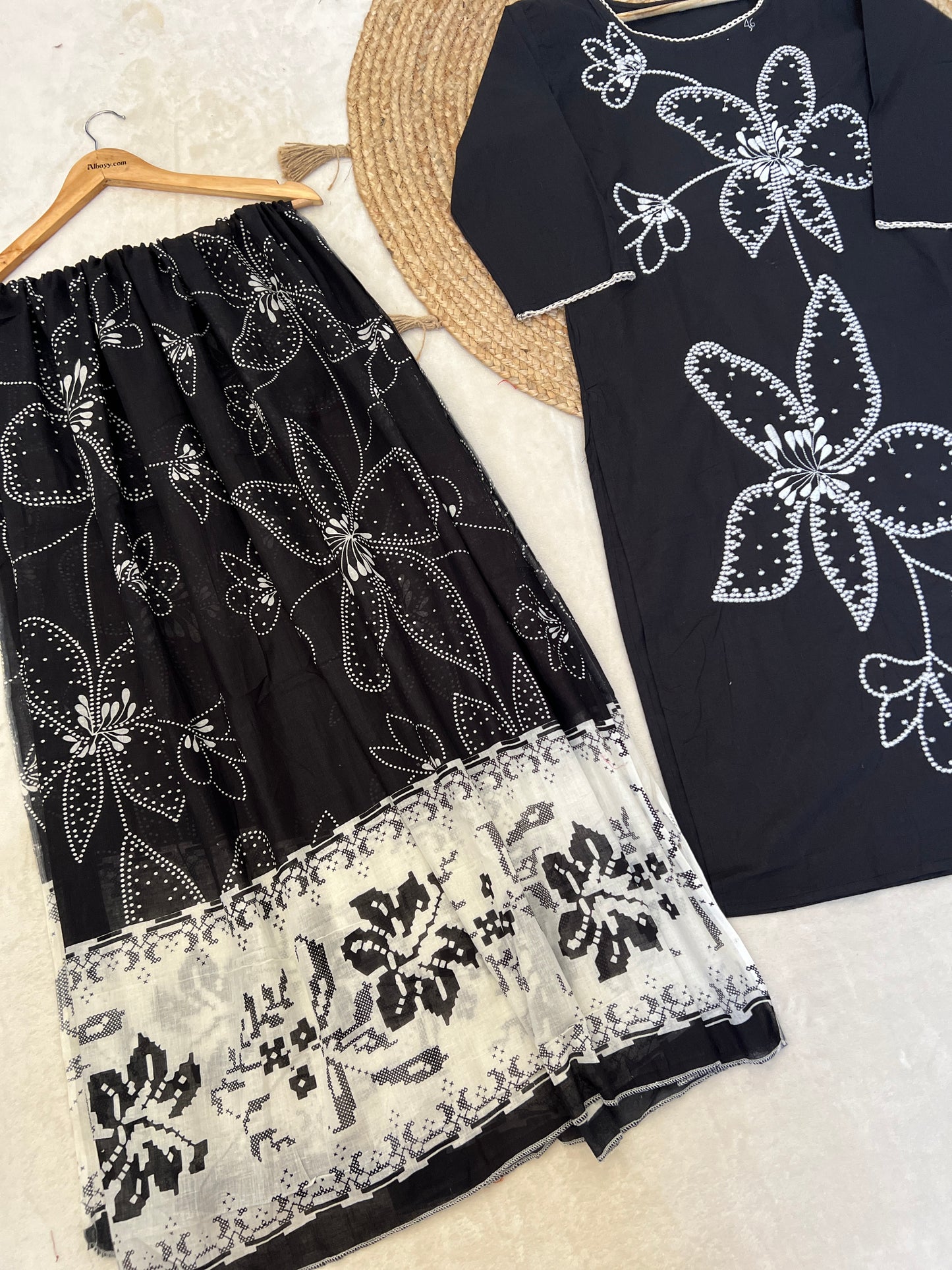 Cotton suit , top full embroidery CBRP4210