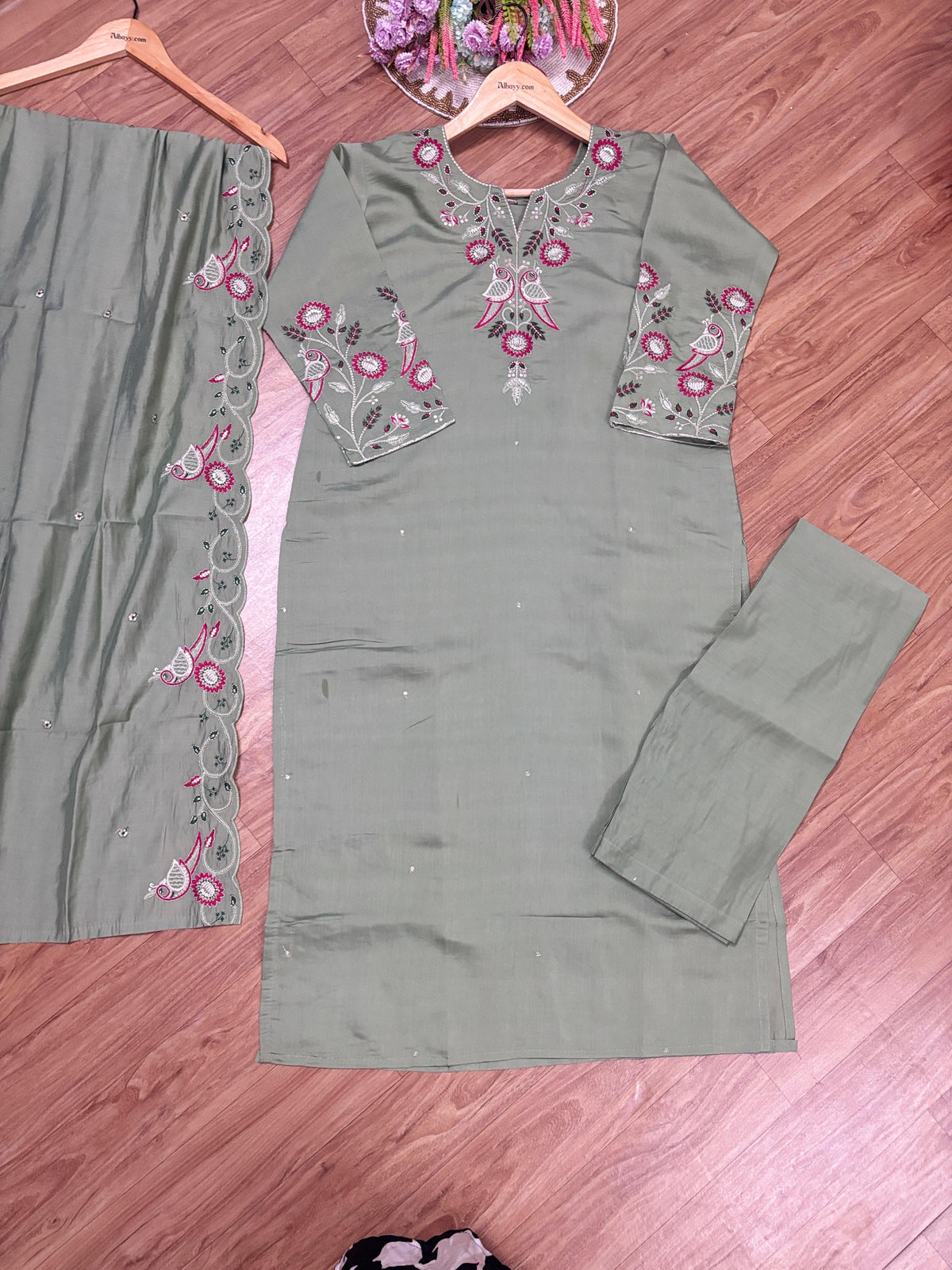 Silk suit set