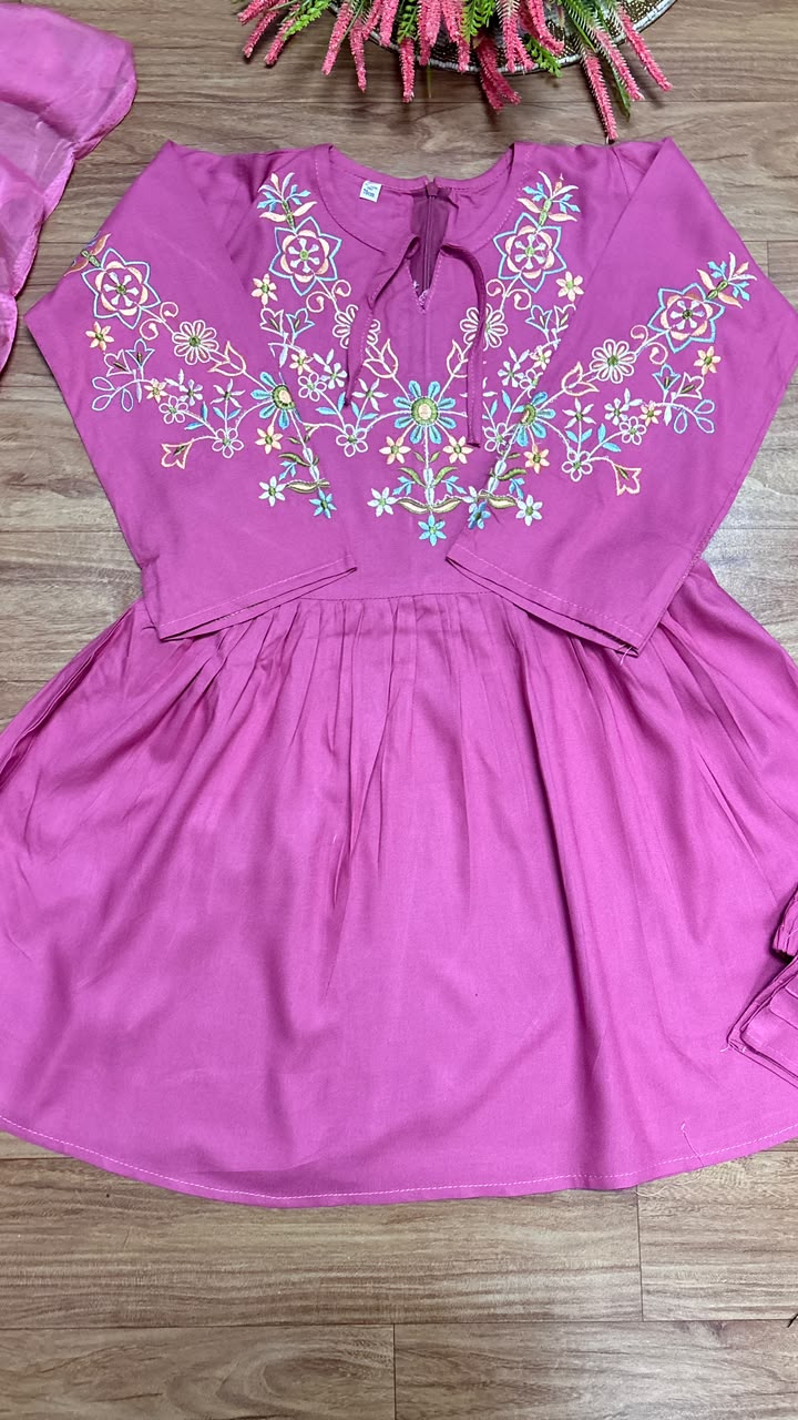 Kids dress with embroidery