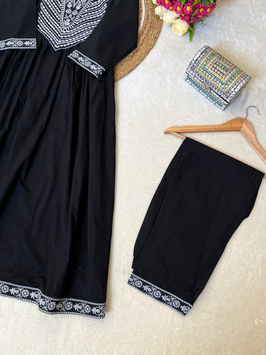 Cotton frock set full Embroidery CBRP 0634