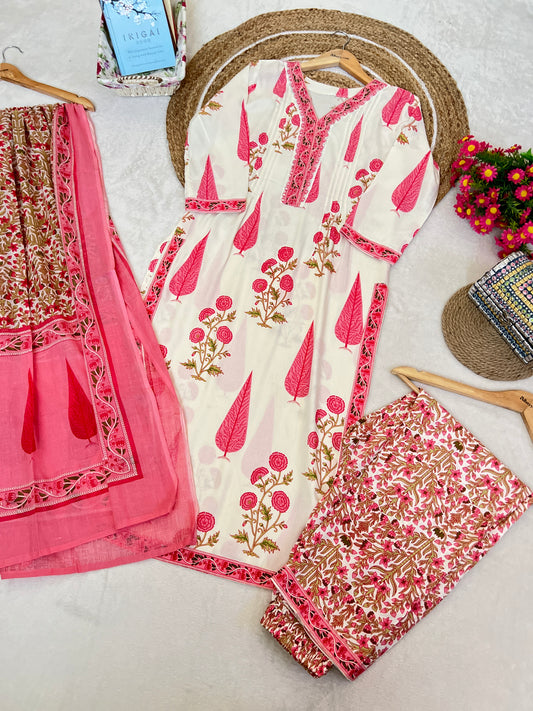 Beautiful dress with mirror work on neck