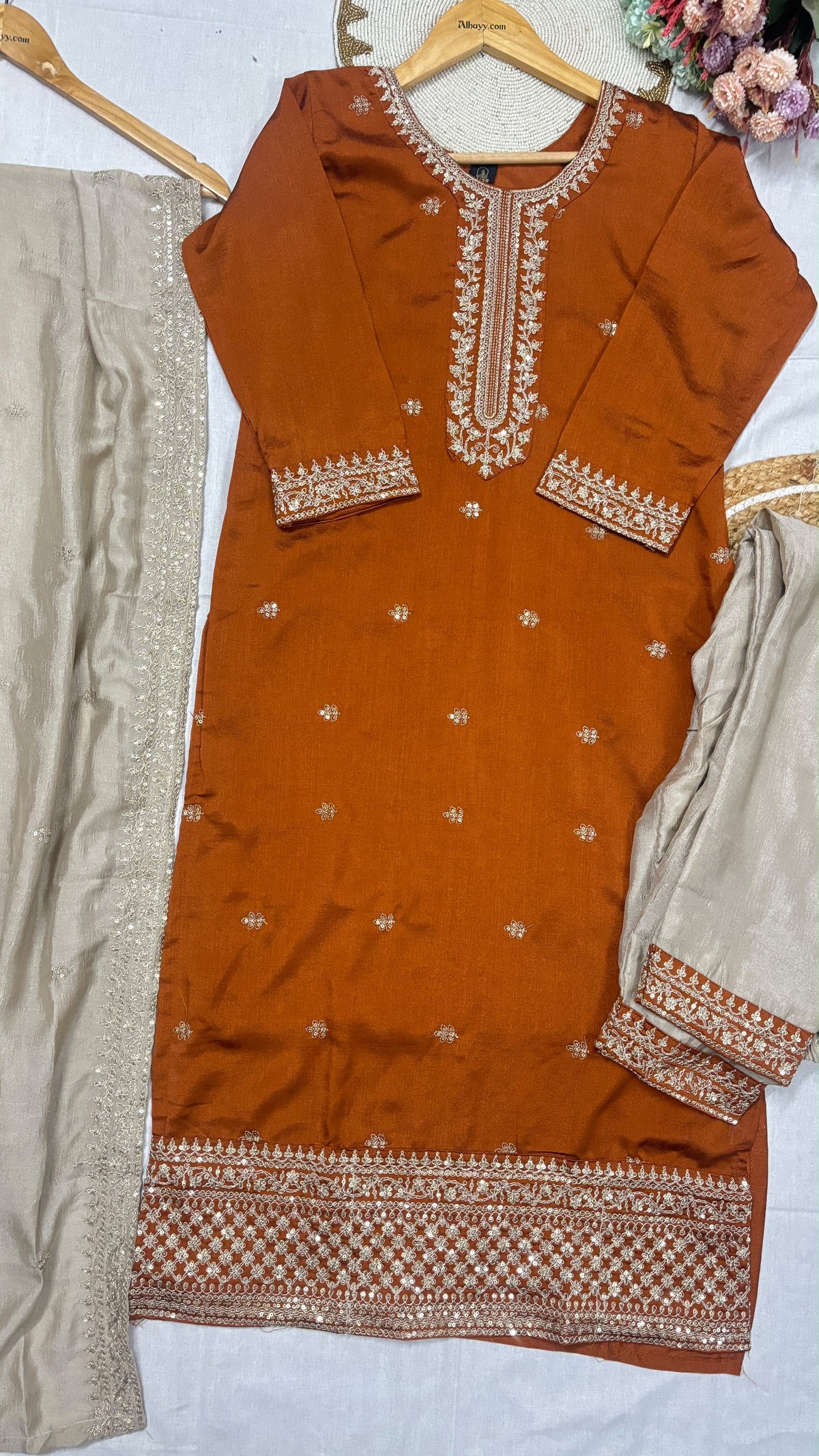 Silk suit set