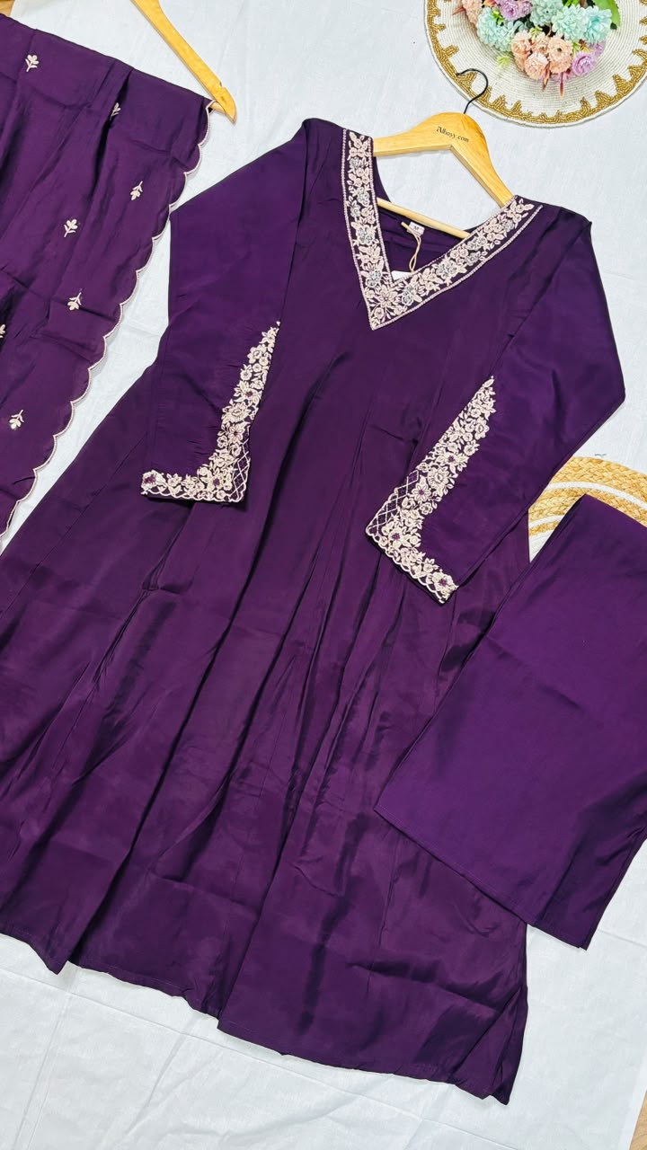 Suit set mul chanderi
