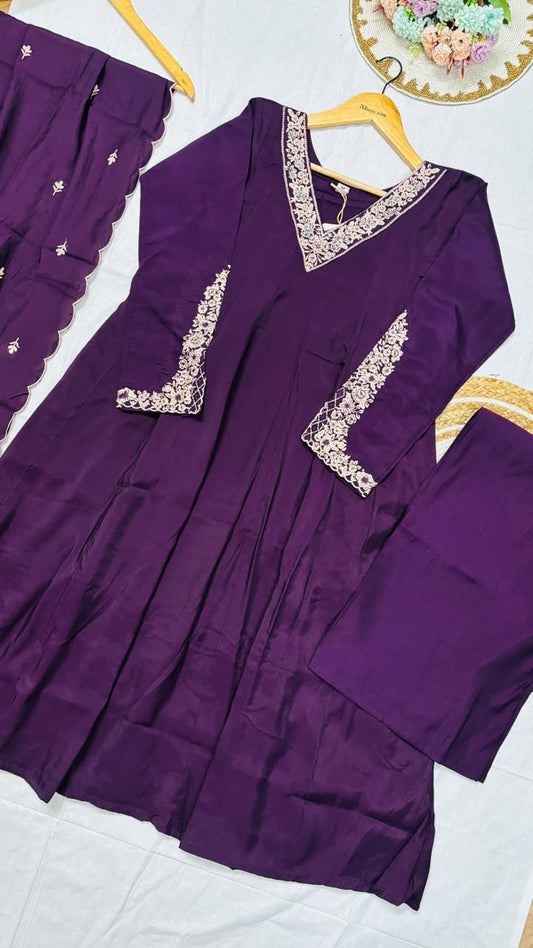 Suit set mul chanderi