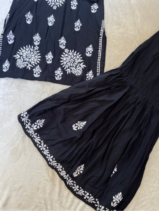 Beautiful Black and White Chikankari Dress