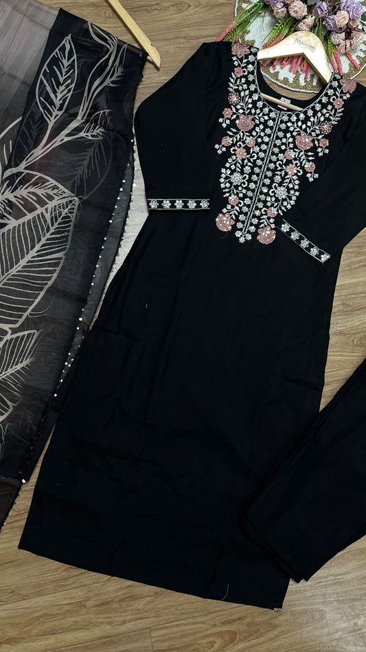 Suit set roman silk