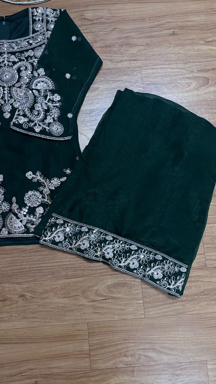 Kids wear full embroidery and sequins work