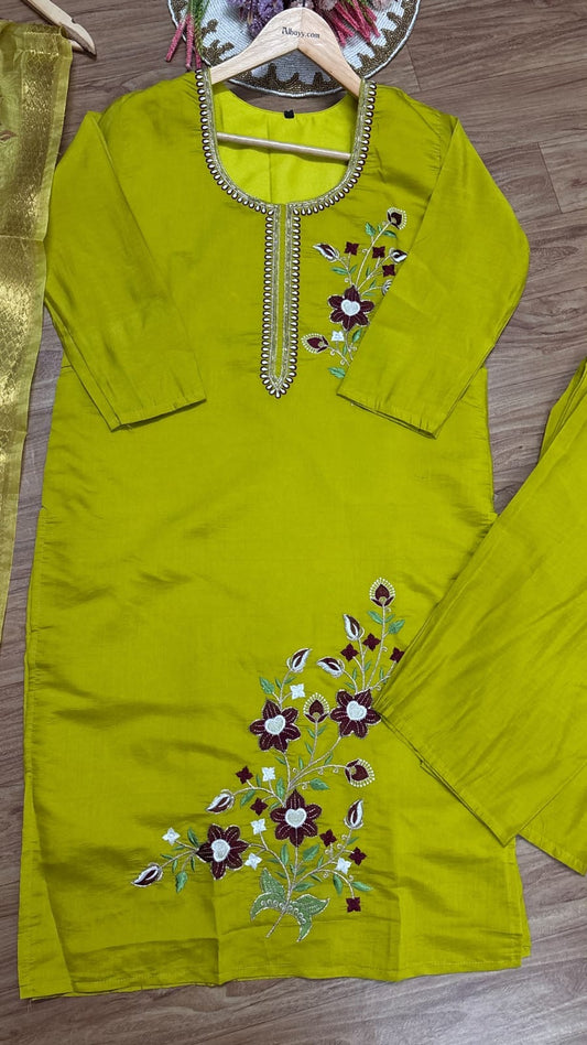 Roman silk suit set