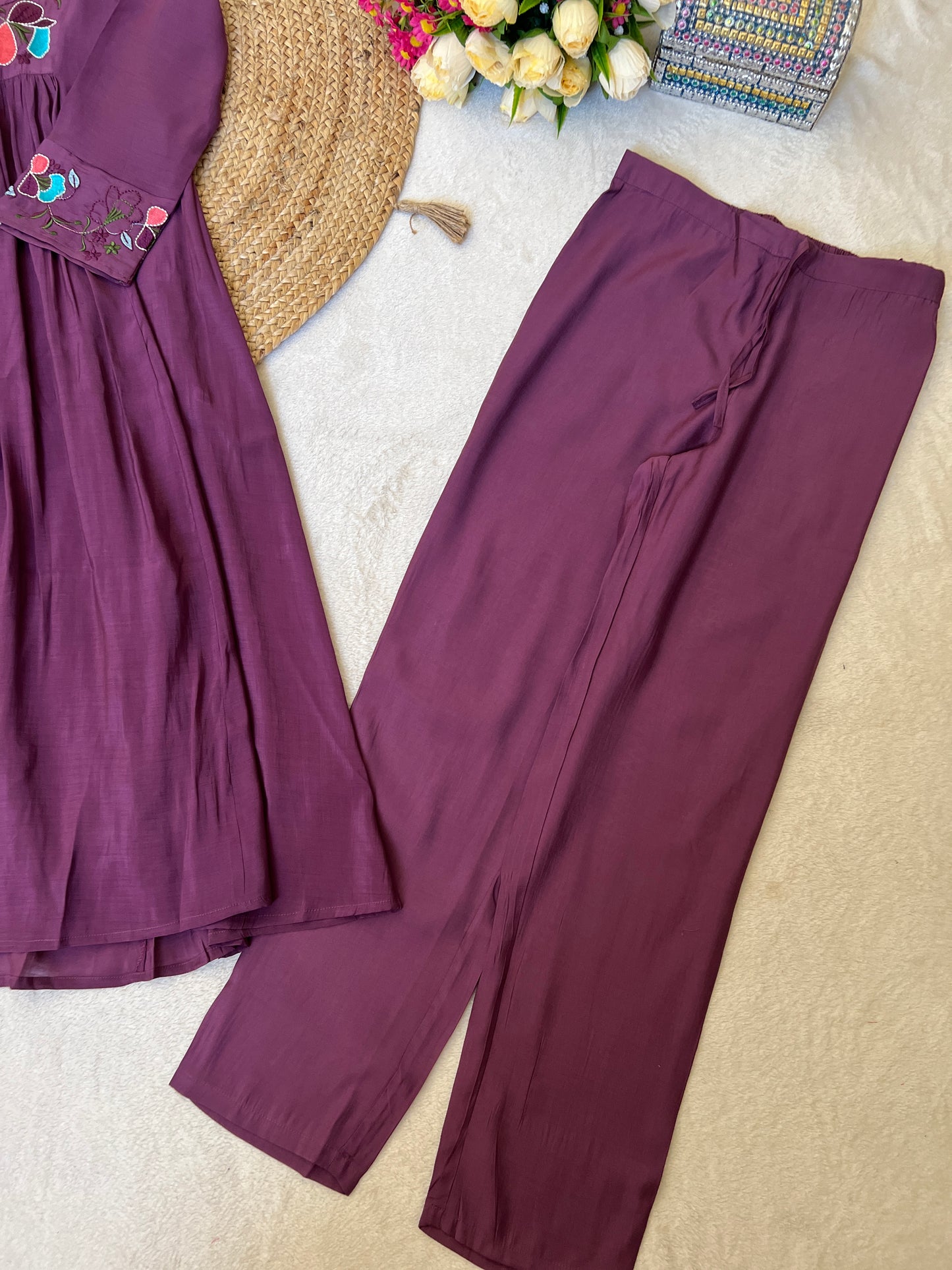 Muslin silk Anarkali with full embroidery Organza dupatta CBRP 1044