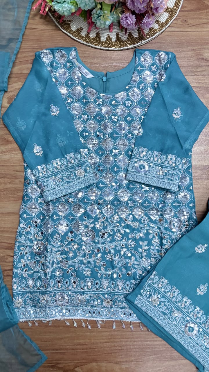 Kids wear full work on Dress
