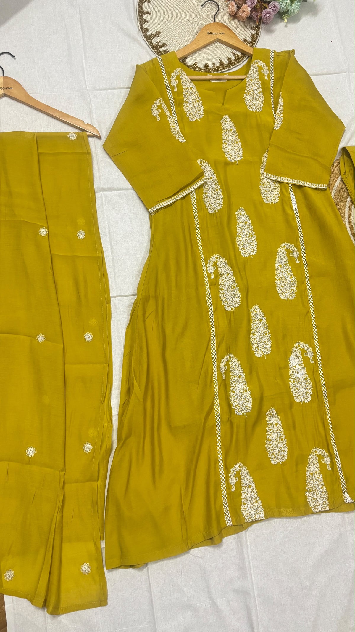 Mul chanderi suit set