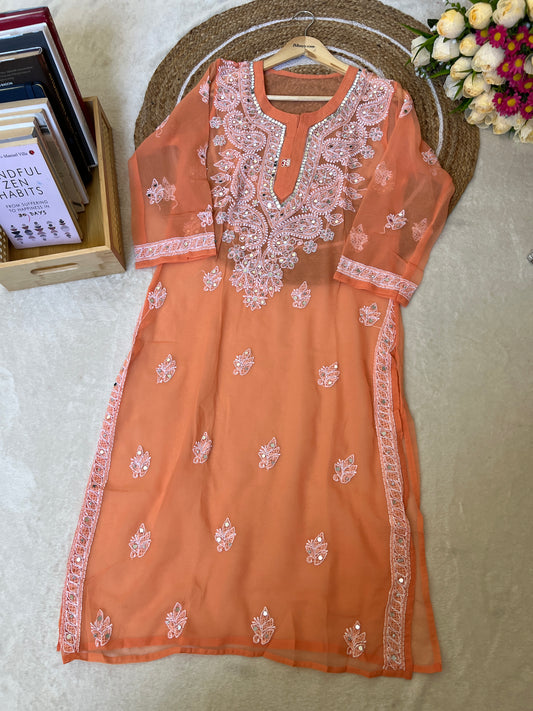 Kurtie with mirror work