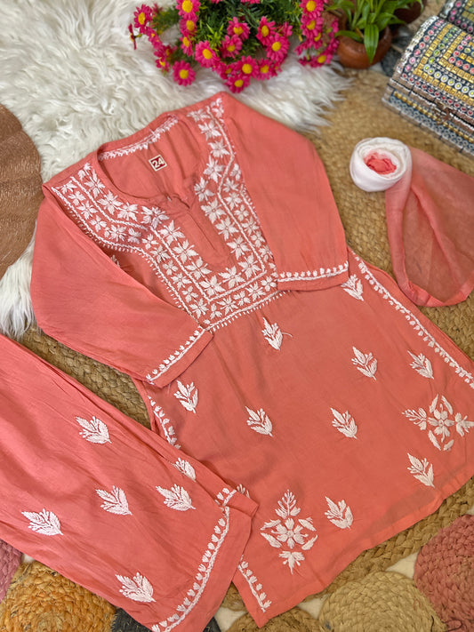 Kids Chikankari in soft cotton