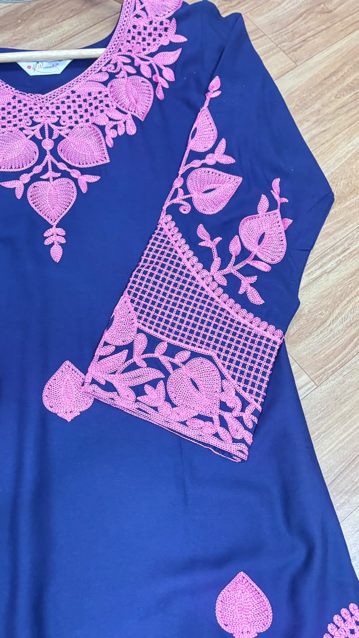 Premium Rayon Dress with Full Embroidery 11072026