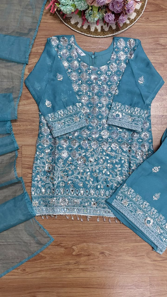 Kids wear full work on Dress