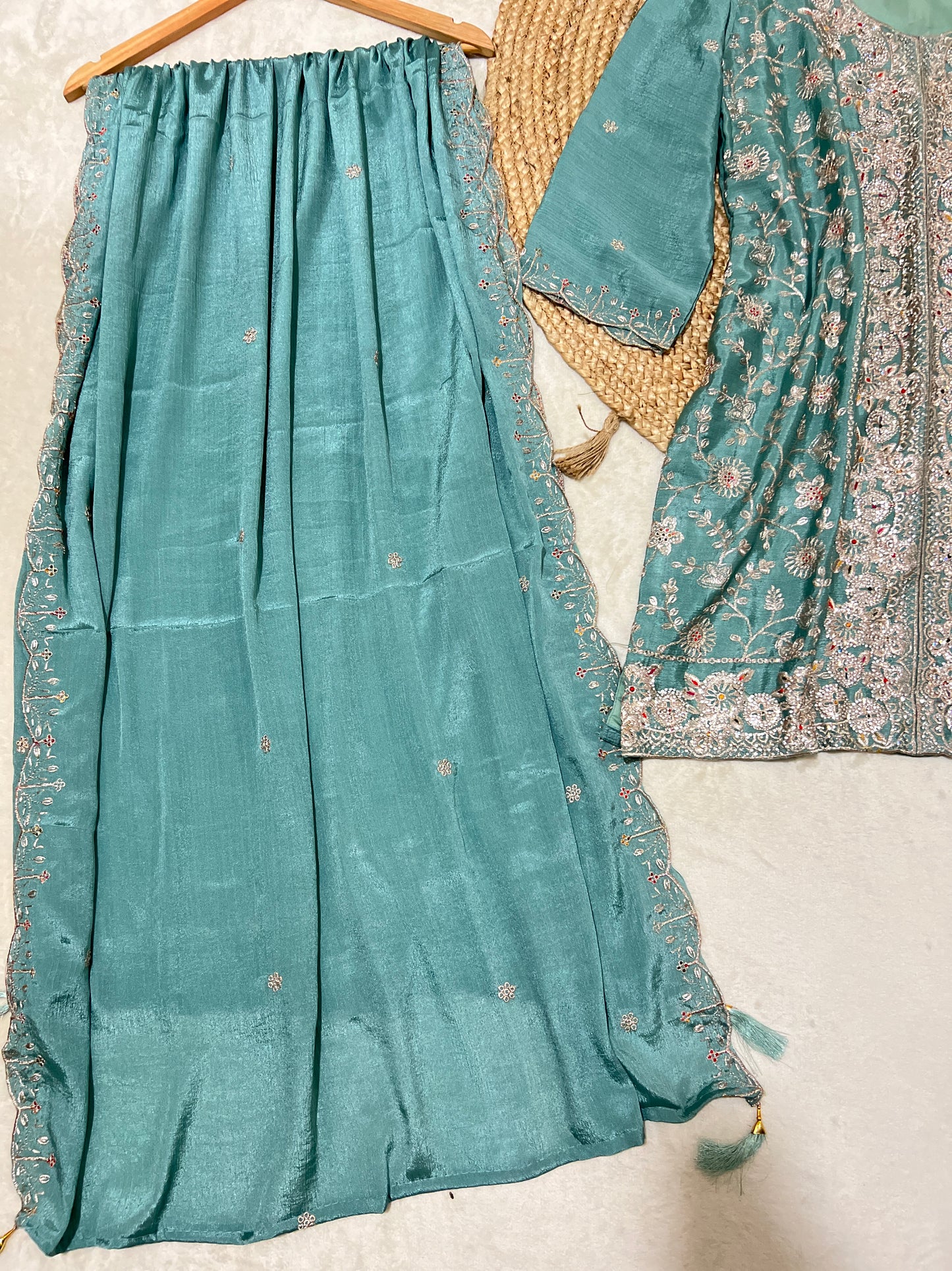Premium Suit set with full embroidery and stone work CBRP2064