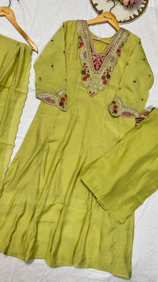Suit set mul chanderi